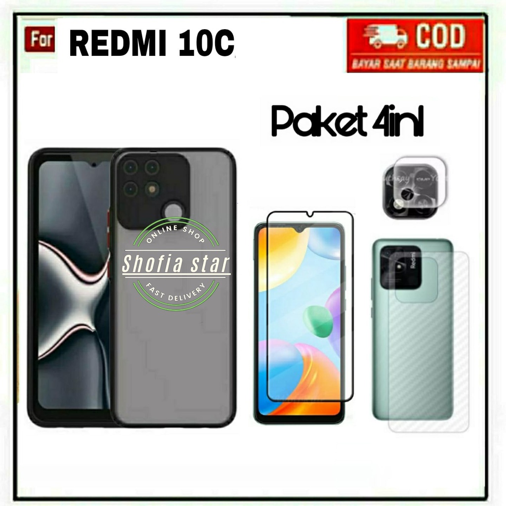 4IN1 CASE ARMOR REDMI 10C SOFTCASE AERO PREMIUM PROTECT CAMERA