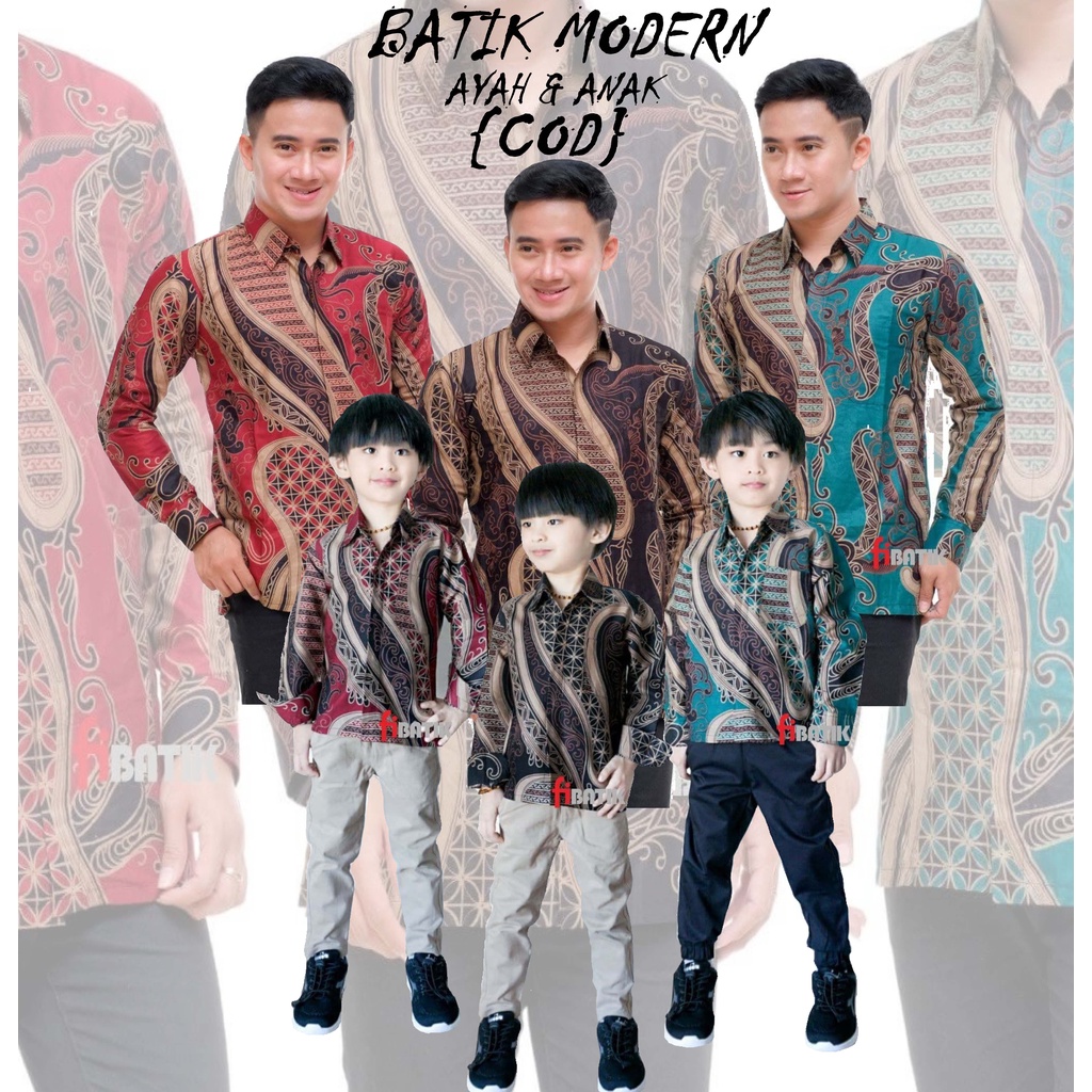 TERBARU Couple sweet || couple batik ayah dan anak cowok BATIK MERAH BATIK MARON