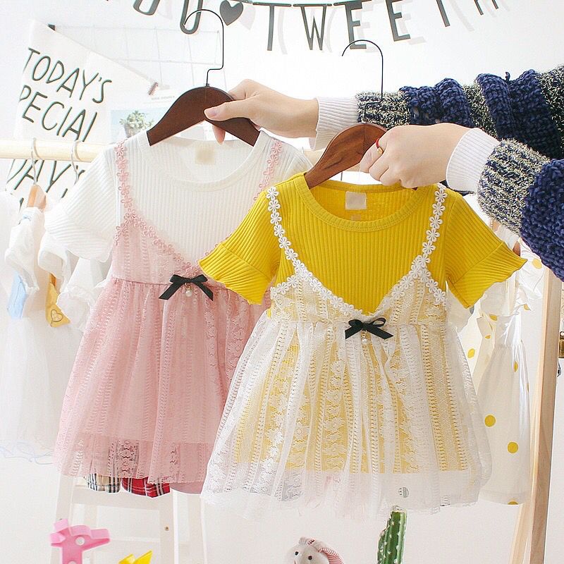 BARU! LIA017 - Dress Korea Bayi 0-2 tahun Perempuan Fashion Terlaris Baju Pesta Pergi Jalan