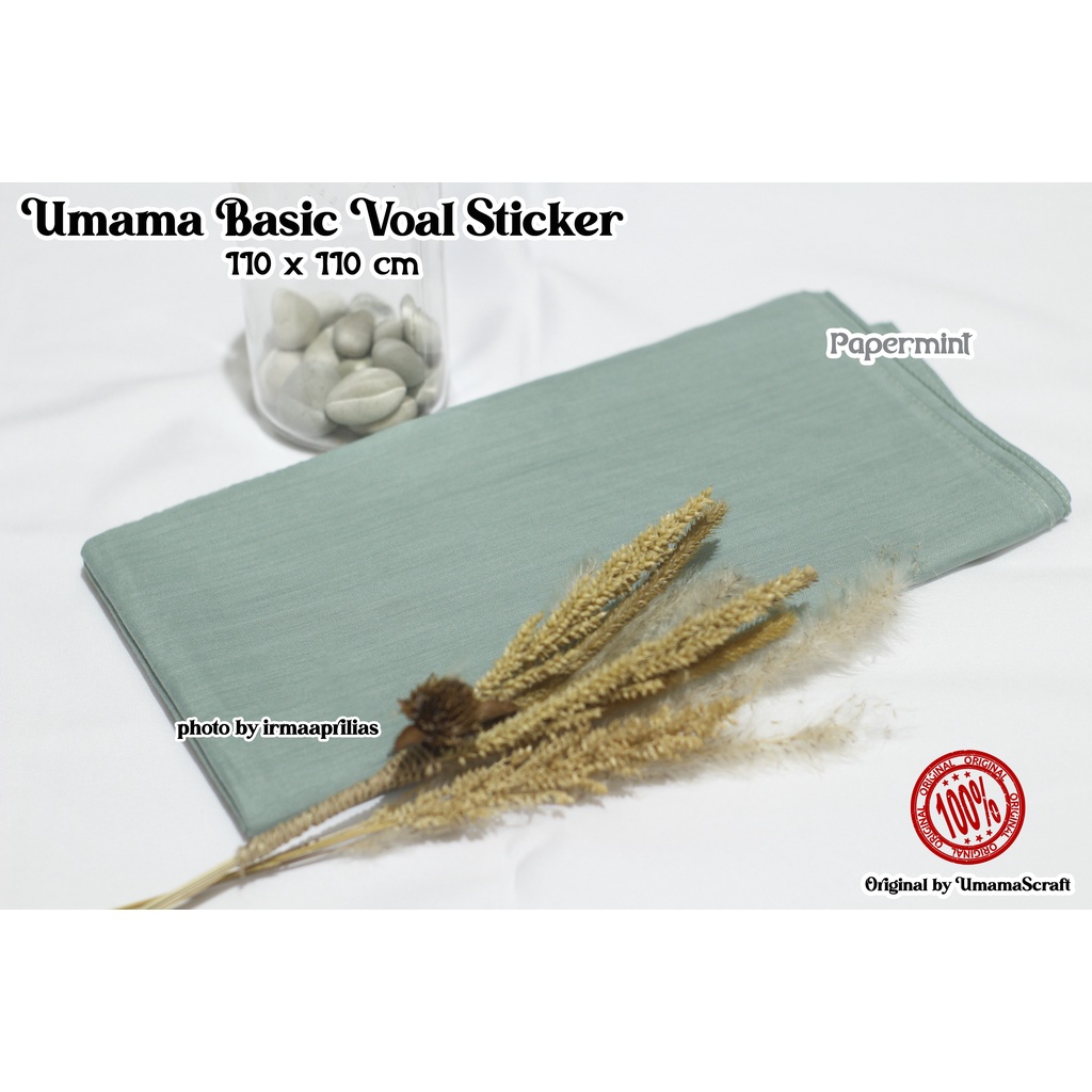 Hijab Basic Voal Umama Jilbab Segi Empat Polos Umama Kerudung Polos Segi Empat Part 2-PAPERMINT