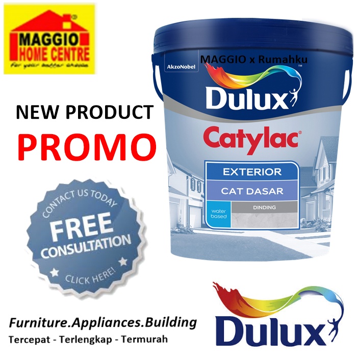 CAT DASAR DULUX - CAT DASAR TEMBOK - CAT DULUX - CATYLAC EXT CAT DASAR 4KG - Dulux