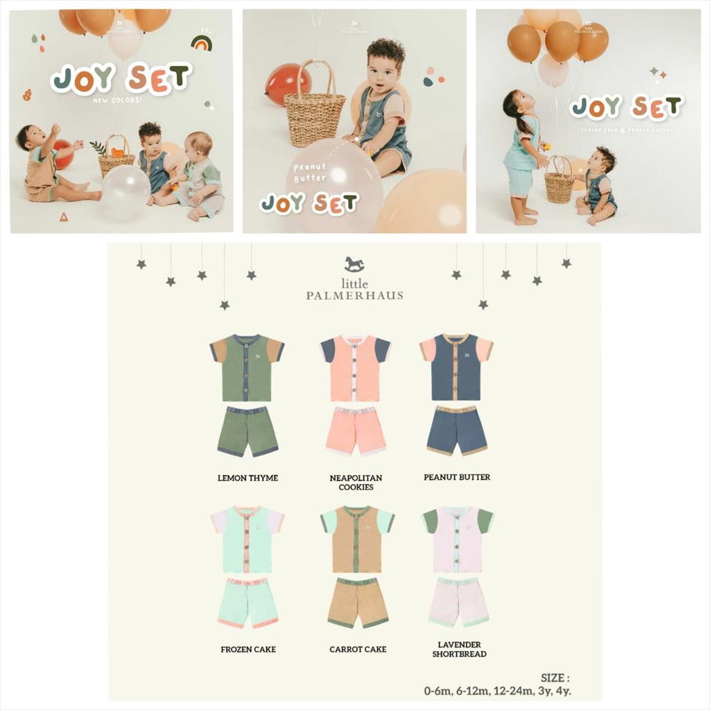 [NEW COLORS] LITTLE PALMERHAUS (1stel) Stelan Anak Bayi Kids JOY SET (0-4thn) 2.0