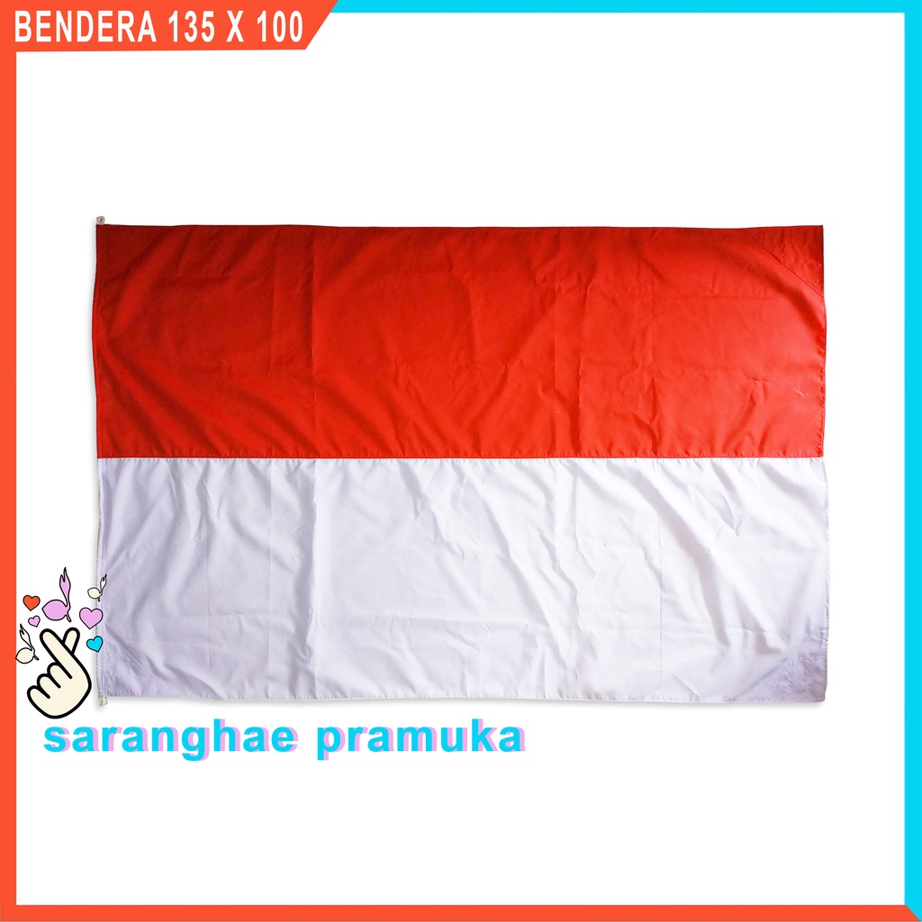 Bendera Kantor 120x170cm Merah Putih Bendera Indonesia Besar Bahan Katun Ero Halus Berkualitas Jahitan Kuat