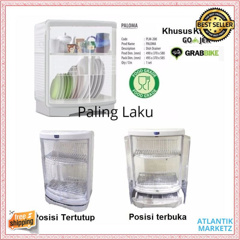 RAK PIRING PLASTIK TERTUTUP ROVEGA PALOMA (BISA GOJEK)