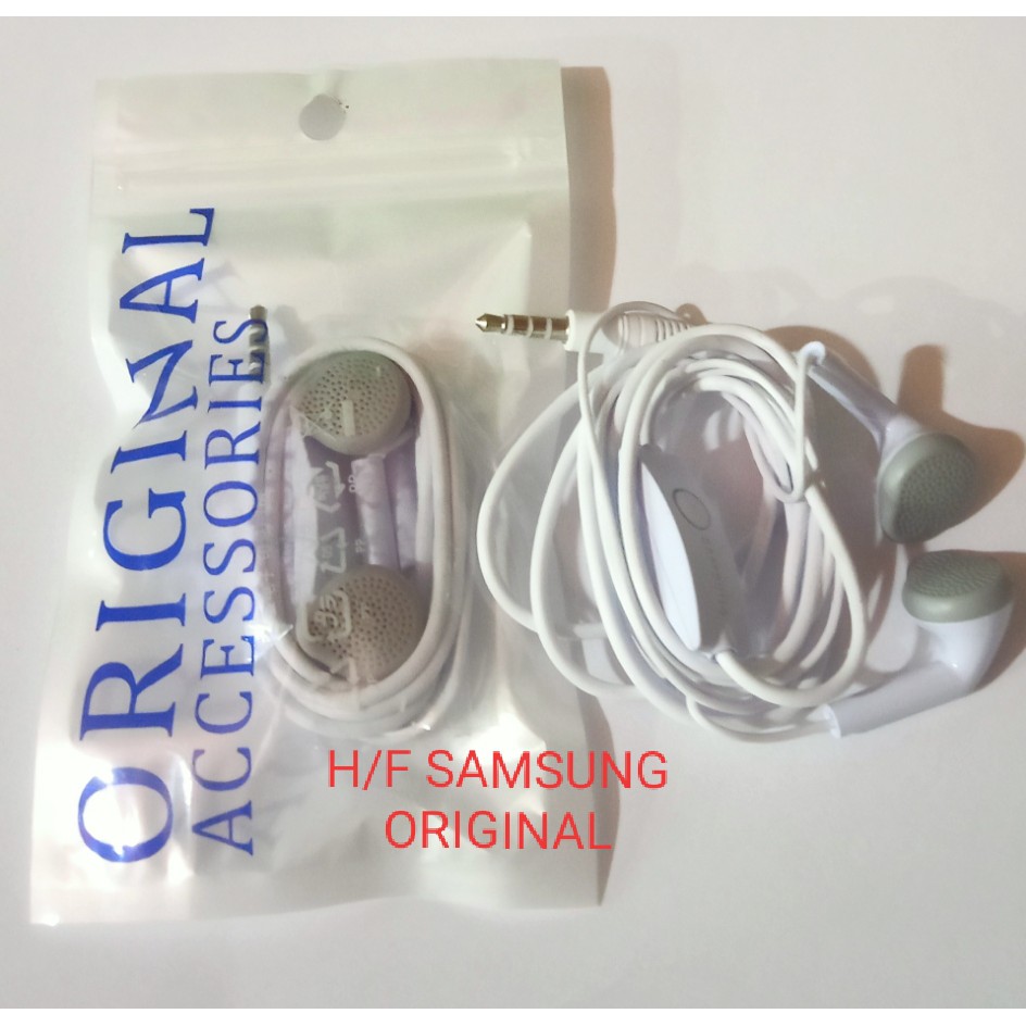 HANDFREE H/F  HEADSET SAMSUNG GALAXY S5830/J1/J2 ORIGINAL MADE INDONESIA WHITE
