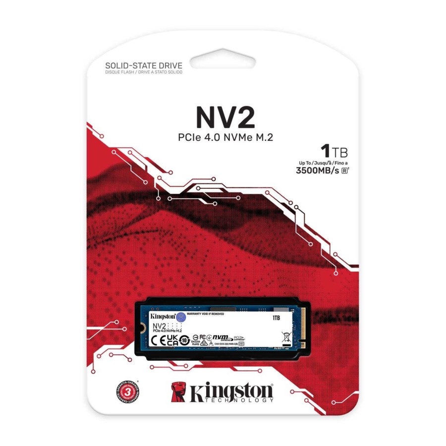 Kingston NV2 SSD Internal 1TB M.2 NVMe 2280 Gen 4x4