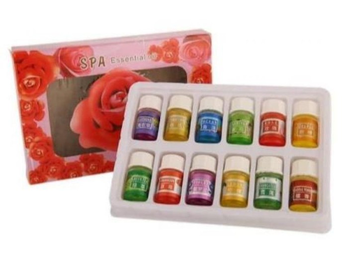 Set Spa Pure Aroma Essential Oil Fragrance Aromatherapy isi 12 Pcs 3ml