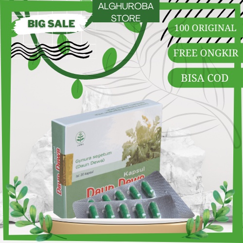 Obat Herbal Stroke Ampuh Penurun Darah Tinggi Ekstrak Daun Dewa Tazakka Original 20 Kapsul Blister.