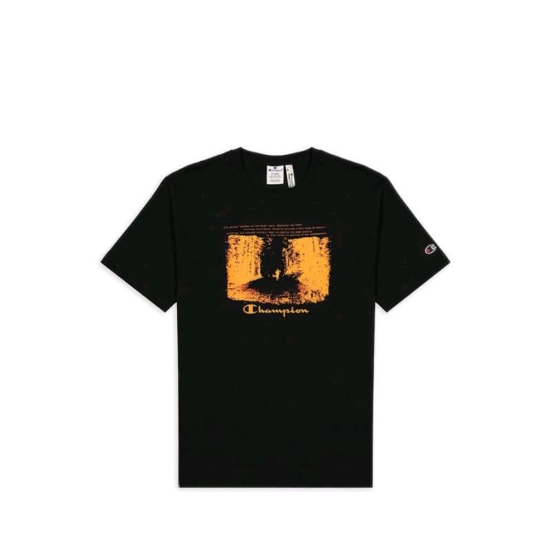 Baju Champion Tshirt black Original 100% limited