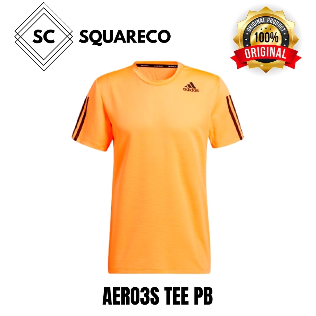KAOS TRAINING PRIA ADIDAS ORIGINAL AERO 3S TEE PB ORI GYM YOGA GQ2165