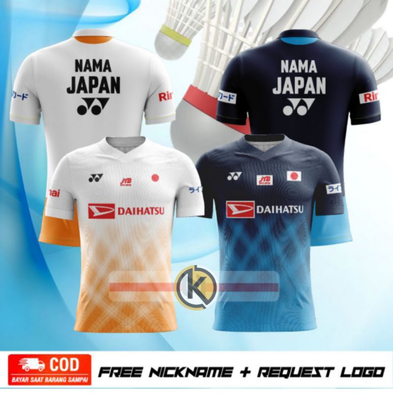 kaos Jersey Badminton Jepang 2022 Full printing