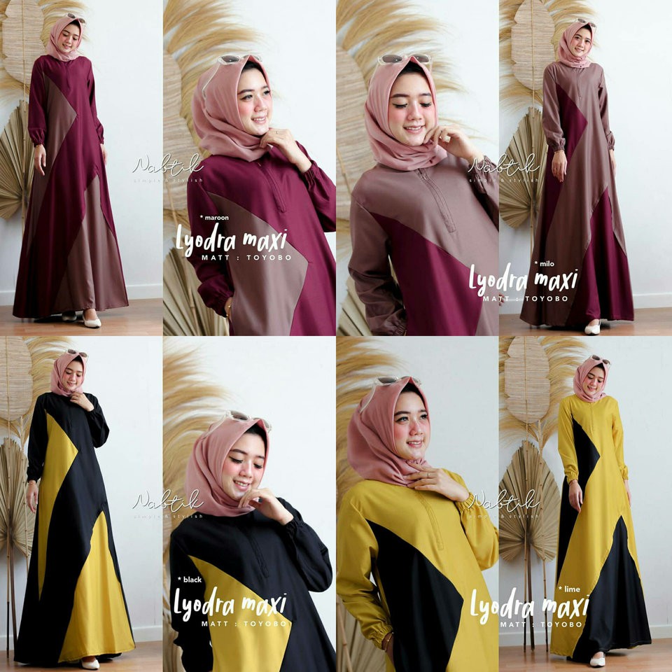 Bisa COD LYODRA MAXI – Dress Kekinian Dress Muslim Ootd Pakaian wanita Maxi dress