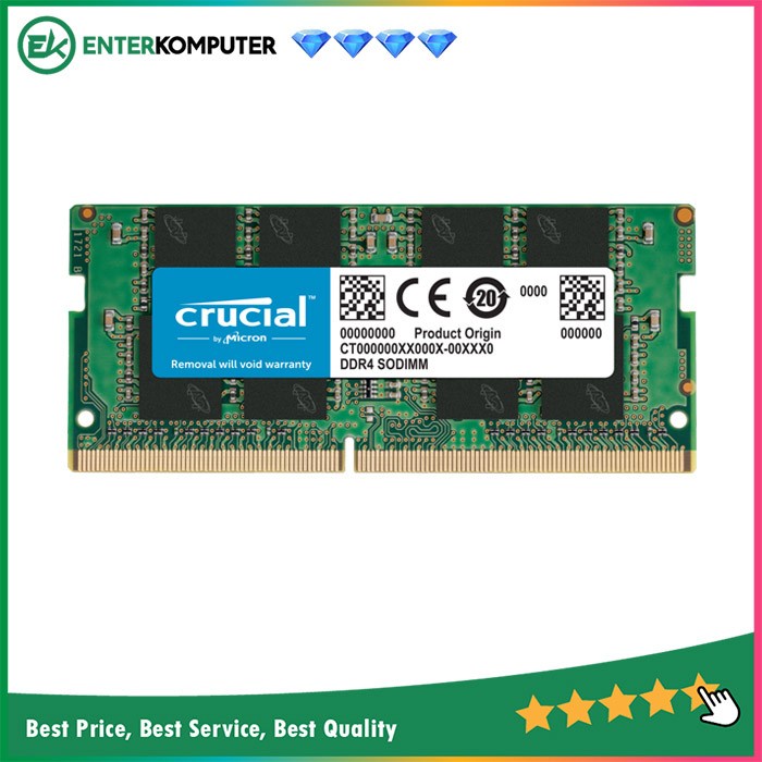 Crucial SO-DIMM DDR4 PC25600 3200MHz 8GB (1x8GB) / RAM Laptop DDR4 8GB