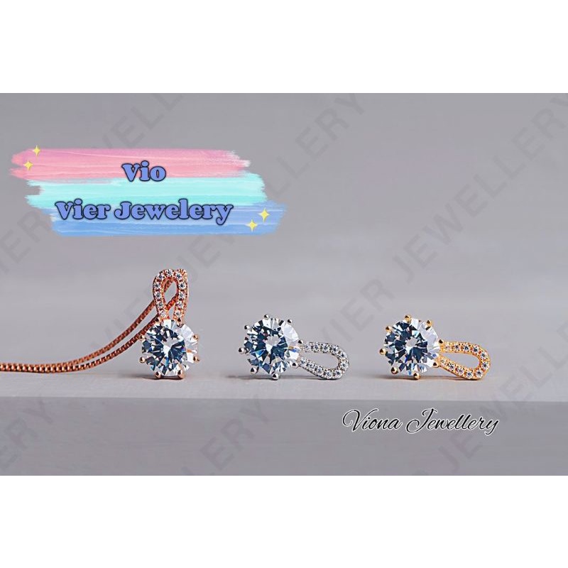 Kalung Liontin (Wynn) Replika Berlian Lapis Emas / Zircon