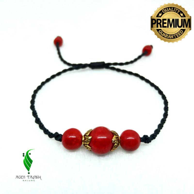 Gelang Cantik Batu Marjan Coral Laut Asli, Hand Made