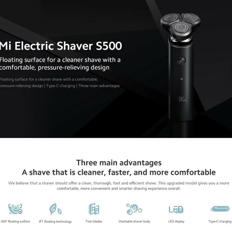 Mijia Portable Electric Shaver S100 / S500 Alat Cukur Jenggot Kumis