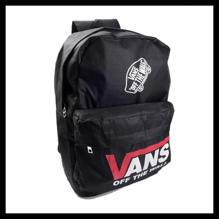 Tas Ransel Vans Adidas Bloods Converse Tas Sekolah Tas Pria Tas Anak - Vans Hitam