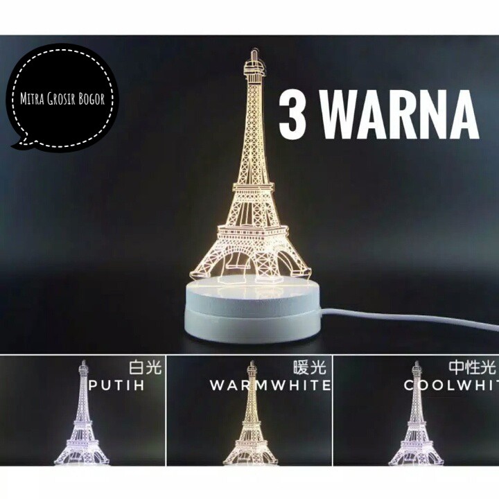 [3 WARNA ] Lampu 3D LED Kaca Transparan Hiasan Pajangan Tumblr Tidur Castle | Pajangan Rumah Cantik Lampu Rose Beauty