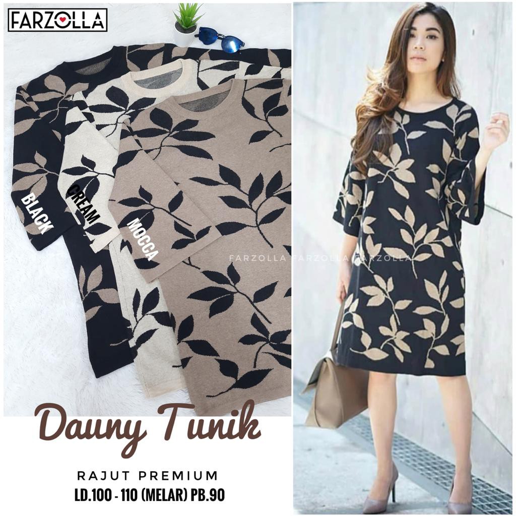 Atasan Muslimah Dauny Tunic Rajut Premium LD 100 ORI FARZOLLA