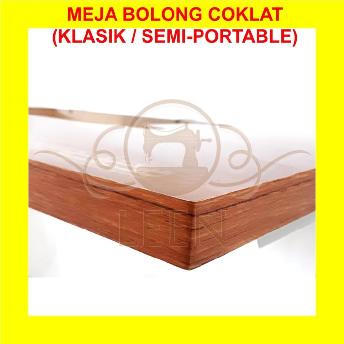 Meja Mesin Jahit Singer Butterfly Klasik / Semi Portable Bolong LEEN