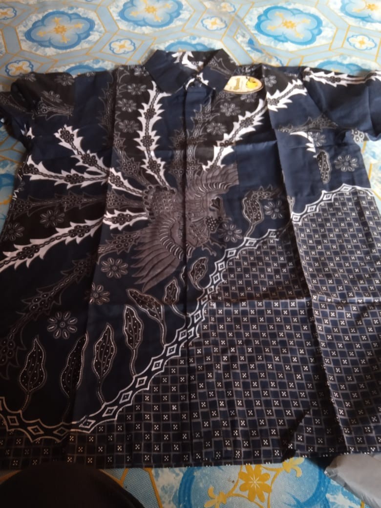 Bswart Batik Hrb026 Kenongo Hem Pendek Padi Pekalongan M L Xl Batik Pria Murah Modern Grosir