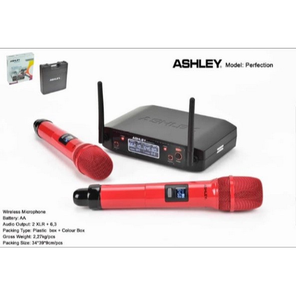 Mic Wireless Ashley Perfection Free koper Handheld original garansi RESMI