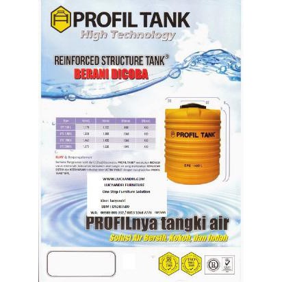 Tangki Air Plastik Profil Tank BPE 1200 Liter Termurah