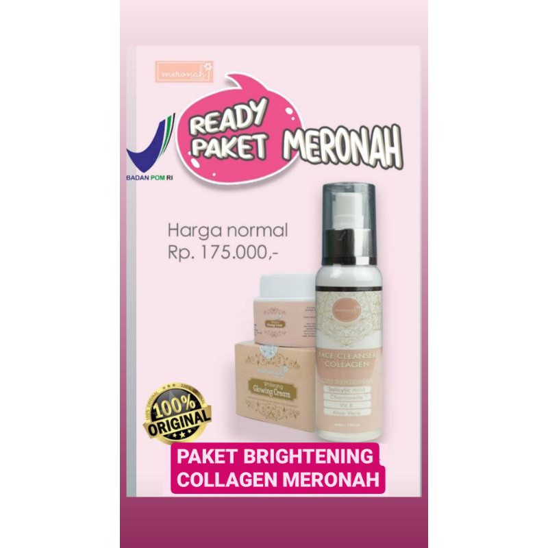 (SABUN)COLLAGEN FACIALWASH MERONAH 3 IN 1 (SABUN MUKA COLLAGEN  MERONAH)