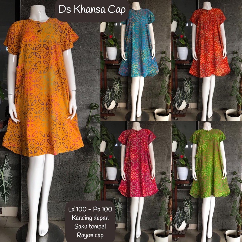 Daster Wanita Baju Tidur Ecer Grosir Soloan Rayon Cantik Pantai  Khansa Cap