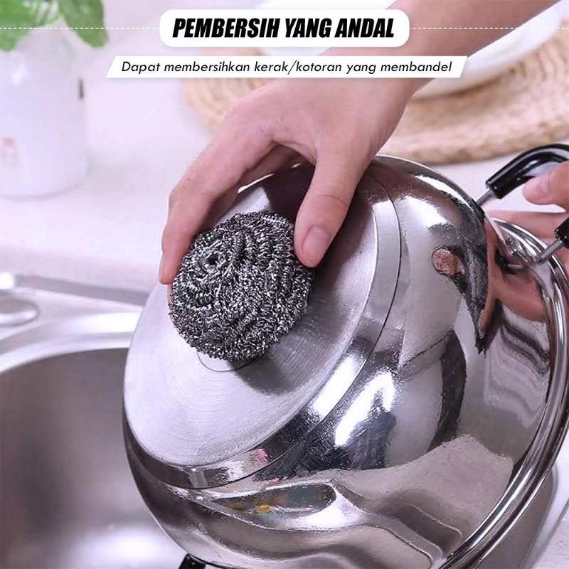 Penggosok Panci Stainless Sabut Besi Anti Karat 30gr