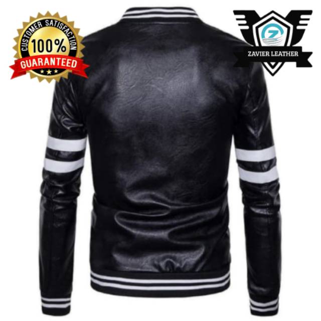 Jaket pria semi kulit kombinasi/jaket motor pria kulit sintetis/jaket pria termurah