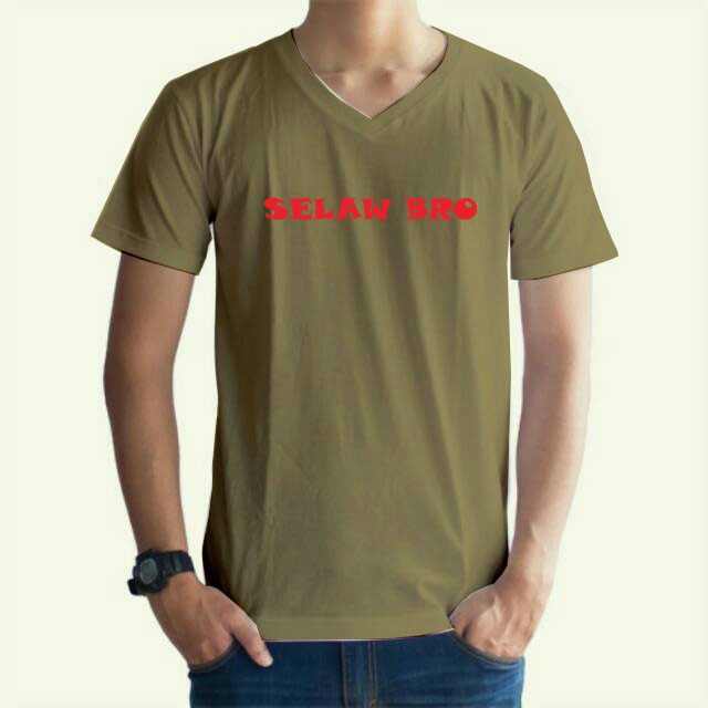 KAOS PRIA SELAW BRO / KAOS PRIA VNECK/ KAOS PRIA