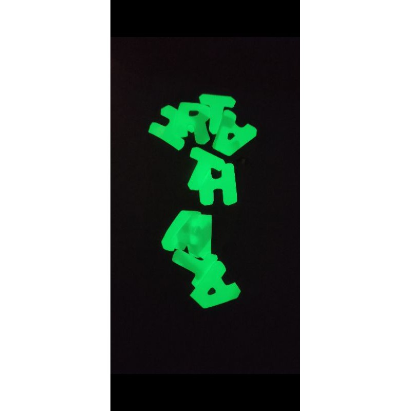 custom model kaos glow in the dark tshirt