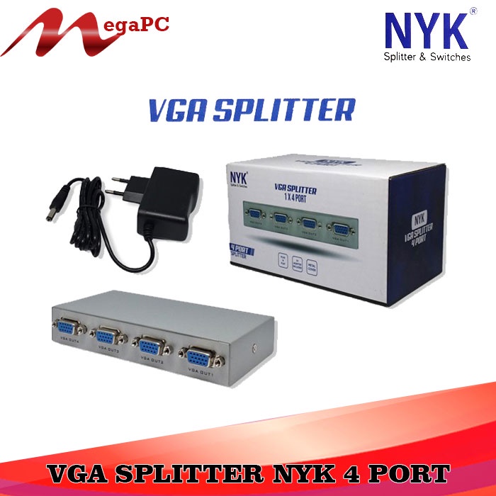 VGA SPLITTER 4 PORT-INPUT 1 TO 4 PORT