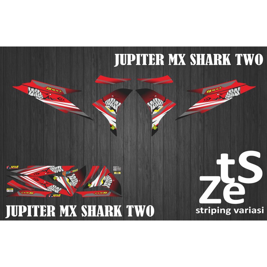 striping stiker decal New jupiter mx shark two