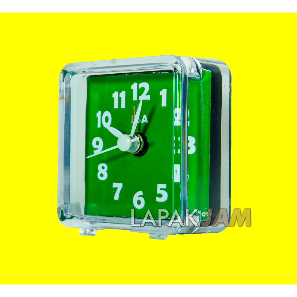 Jam Weker Kotak Polos Minimalis Unik Murah Alarm Clock ESA 8013