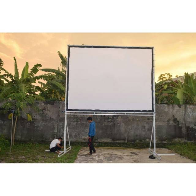 layar proyektor ukuran 2 x 3 meter tanpa sambung