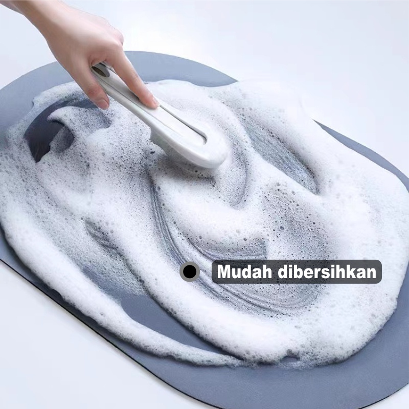 Keset Kamar Mandi Keset Kaki Nyerap Air Diatomite Bundar Lembut Anti Slip Keset Kaki Anti Bau Anti Bakteri GZN Tebal 2.8 Worldhome66