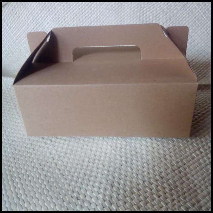 

D4PH TAS GABLE BOX PACKING KERTAS BROWNKRAFT 280GR UKURAN 20 X 13 X 7,5 CM ERU7