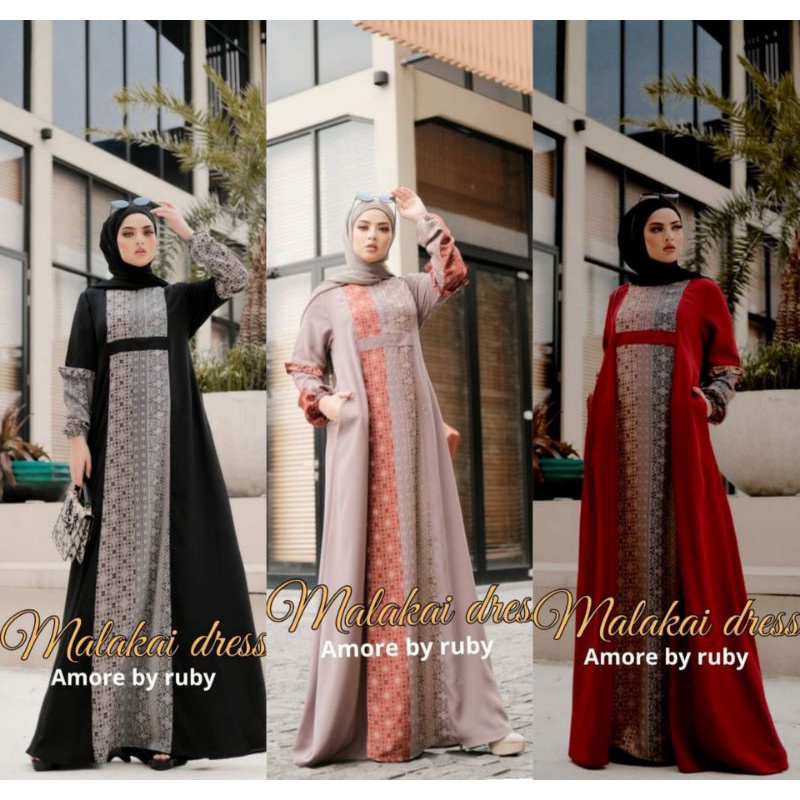 MALAKAI DRESS LIMITED AMORE BY RUBY ORI GAMIS TERBARU DRESS MUSLIM BAJU WANITA