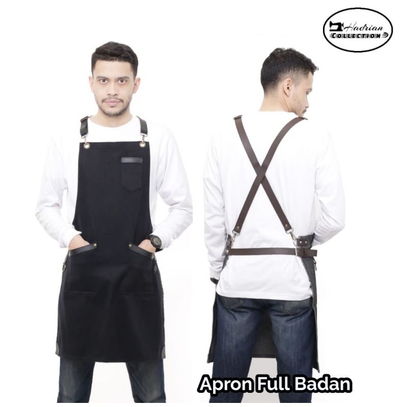 Celemek Apron Barista Waitres Bartender Barbershop Kitchen Salon