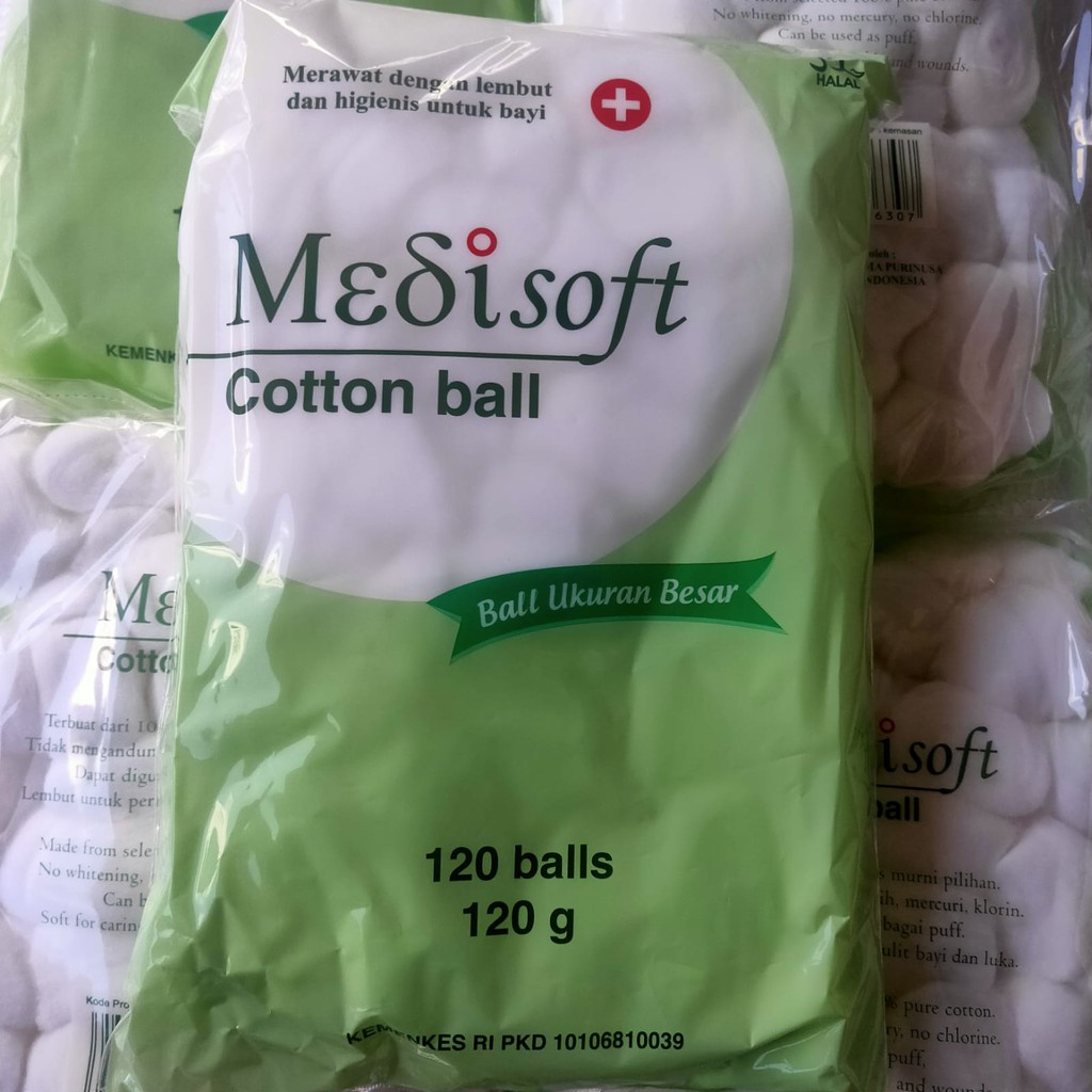 Medisoft Cotton Balls 120 (120gr) - Hijau