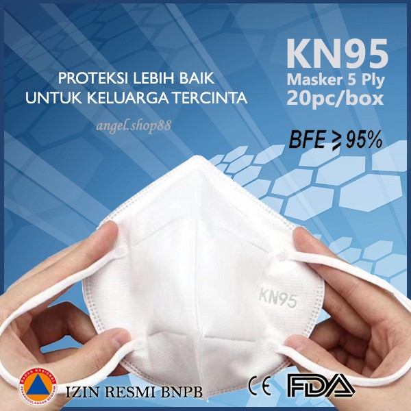 Masker KN 95 5Ply Disposable Mask KN 95 5 Ply Earloop Daily Mask 1 box isi 20pcs KN-95 - KN95 5Ply SOW