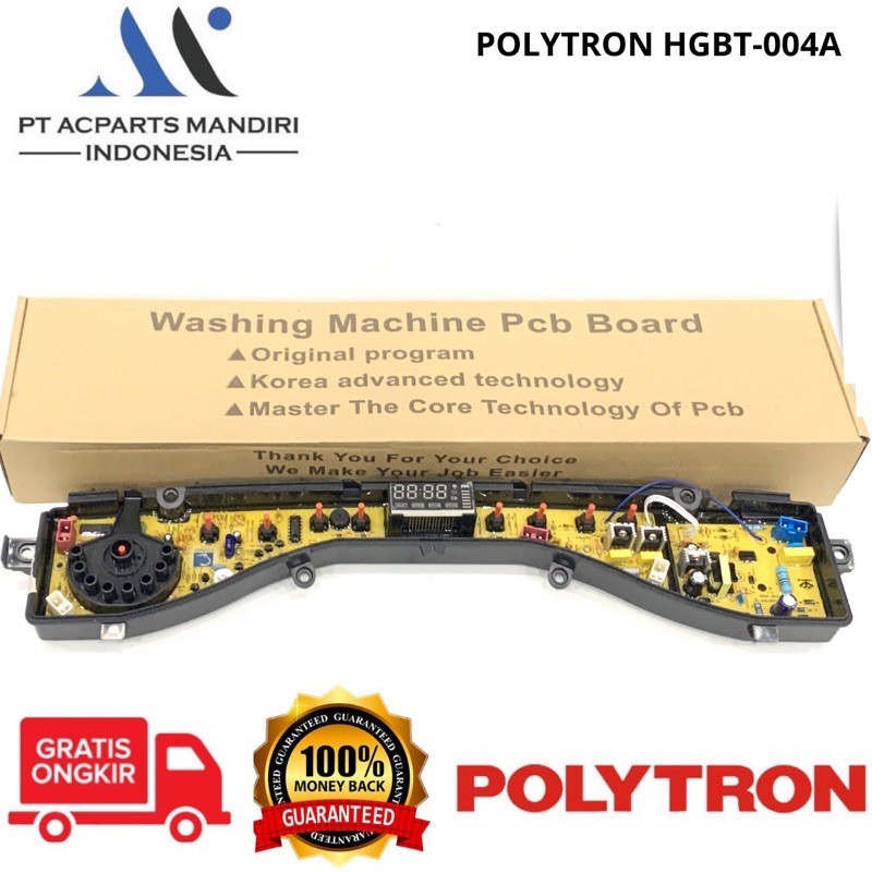 Modul PCB Mesin Cuci Polytron Original Program PAW8511 PAW9511 PAW7511 (HGBT-004A )