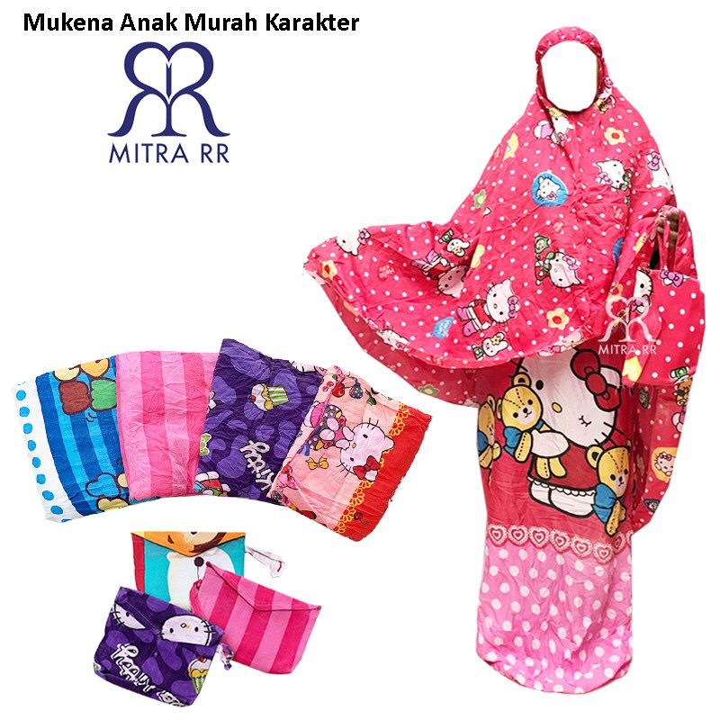 Mukena Anak Kartun Karakter Hello Kitty/ Mukena Anak 7-10 Tahun Murah Halus Adem