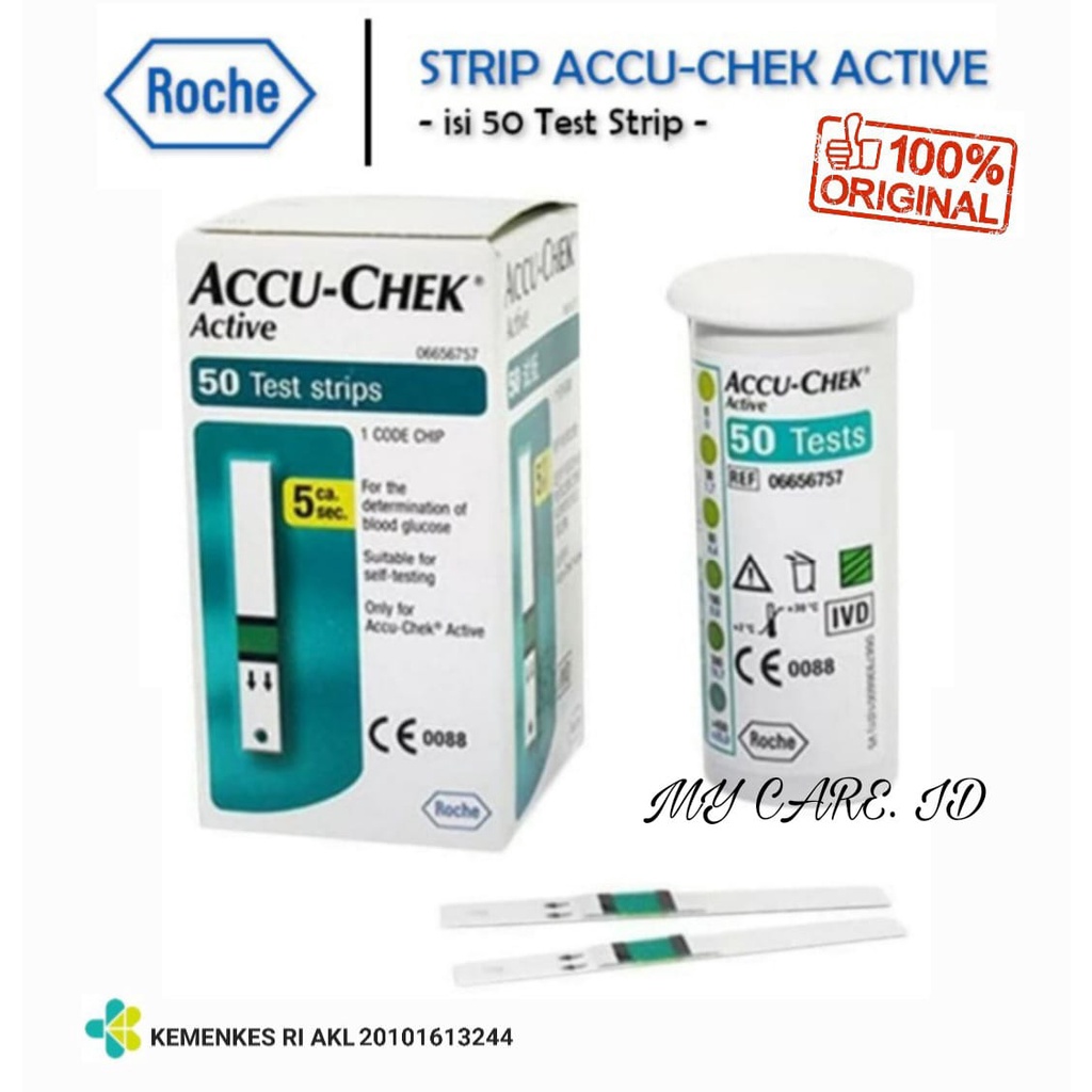 LynCare Strip Cek Gula Darah Accu Check Active / Stik Accuchek ACTIVE / Reffil Strip Accu chek Activ