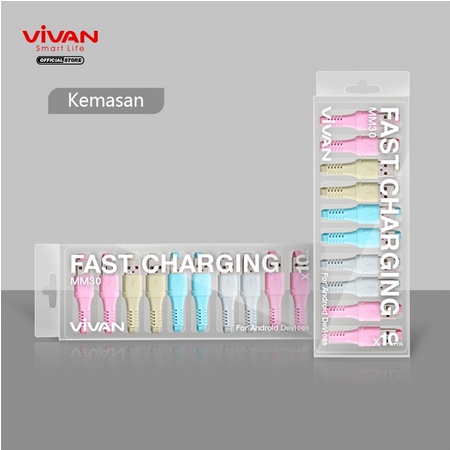 Kabel Data Vivan Micro/ Type C/ IPho ne CSM100S/ CSL100S/ CBC100S Kabel Charger Vivan Per Pcs