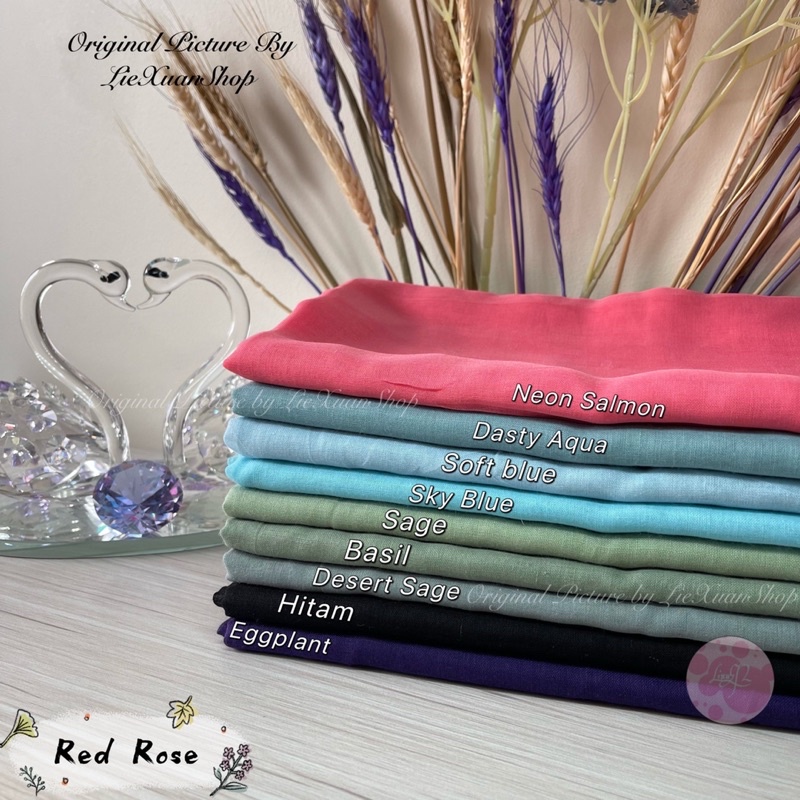 Kerudung Paris Polos Kerudung Segiempat Murah ORI RED ROSE !!