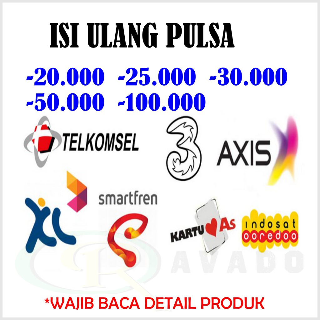 ISI ULANG PULSA SEMUA OPERATOR TELKOMSEL XL AXIS INDOSAT ...