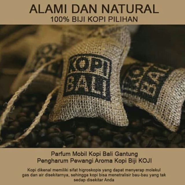 PARFUM MOBIL KOPI BALI ORIGINAL / PEWANGI KENDARAAN CAR COFFEE PARFUME